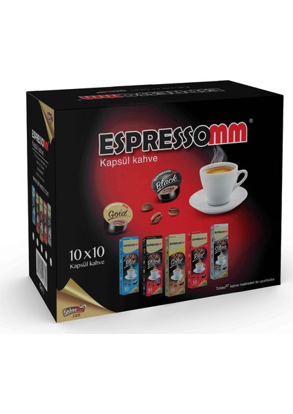 Espressomm® Karışık Kapsül Kahve (100 Adet) - Tchıbo Cafissimo® Uyumlu*