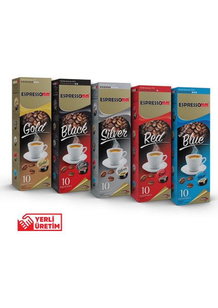 Espressomm® Karışık Kapsül Kahve (50 Adet) - Tchıbo Cafissimo® Uyumlu*