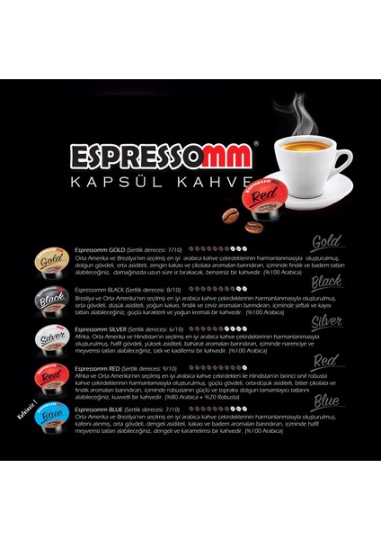 Espressomm® Karışık Kapsül Kahve (50 Adet) - Tchıbo Cafissimo® Uyumlu*