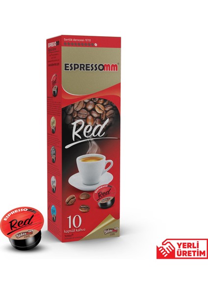 Espressomm® Red Kapsül Kahve (10 Adet) - Tchıbo Cafissimo® Uyumlu*