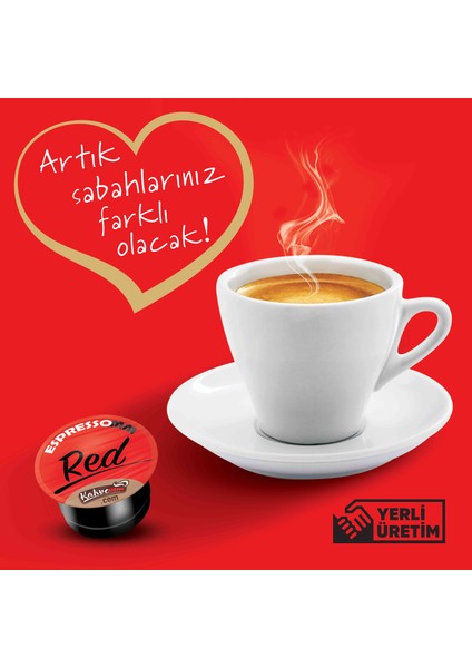 Espressomm® Red Kapsül Kahve (10 Adet) - Tchıbo Cafissimo® Uyumlu*