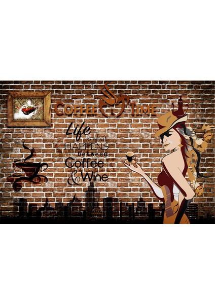 Coffee Kafe Tarz Duvar Kağıdı fiyatları