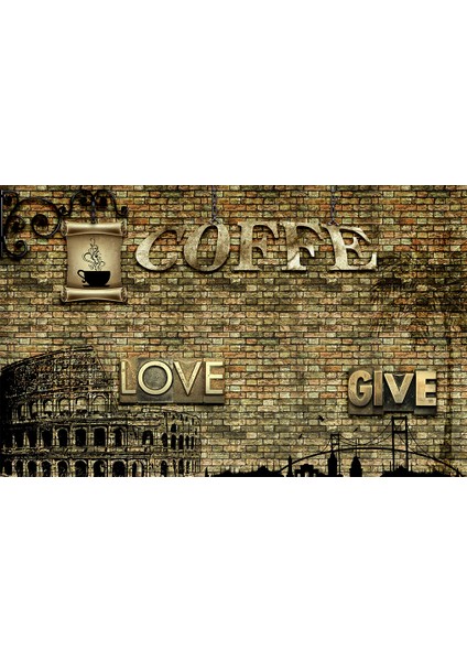 Coffee Kafe Tarz Duvar Kağıdı fiyatları