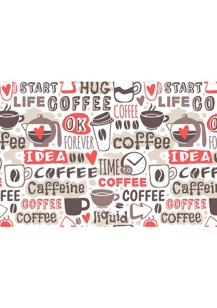 Coffee Yazılı Renkli Duvar Kağıdı fiyatları