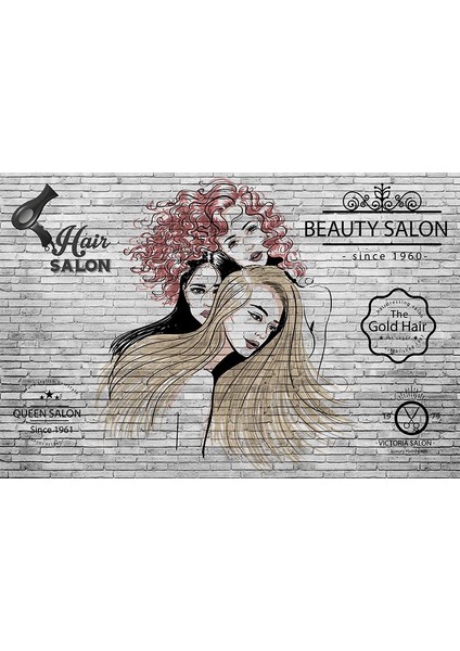 Kuaför Berber Salonları Için Duvar Kağıdı