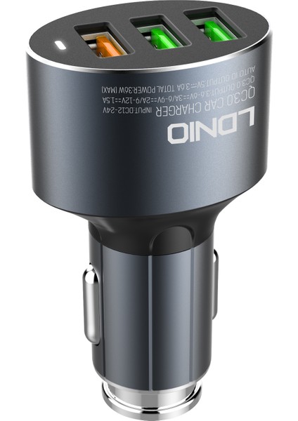 Ldnıo Hızlı Araç Şarj Cihazı 36W Type C-C703Q