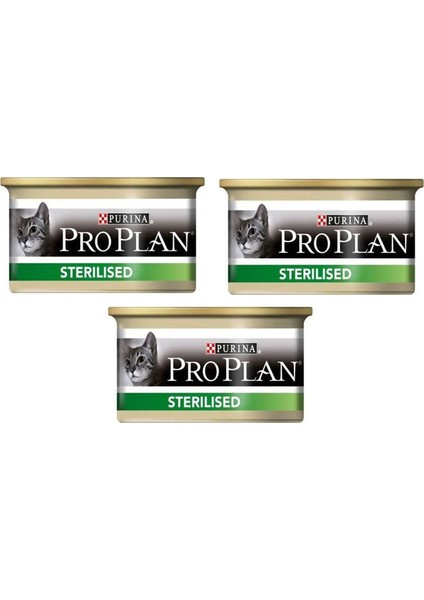 Proplan Sterilised Ton ve Somonlu Kısır Kedi Konservesi 85 gr (3 Adet)