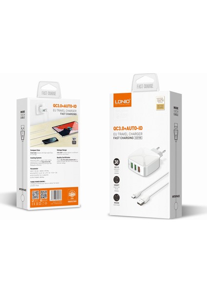 Ldnıo Hızlı Seyahat Şarj Cihazı 30W Type-C A3310Q