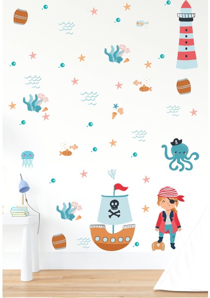 Korsan ve Deniz Figürleri Çocuk ve Bebek Odası Sticker fiyatları