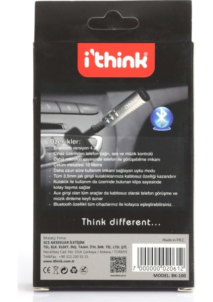 I'think Aux Bluetooth Araç Kiti