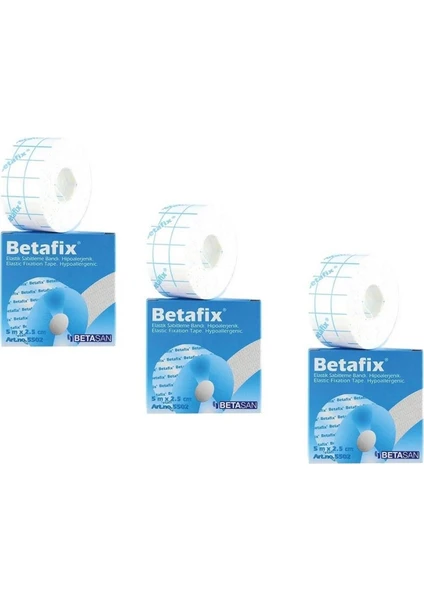 B5502 Esnek Sabitleme Bandı Fix Flaster 5mx2,5cm 3 Adet