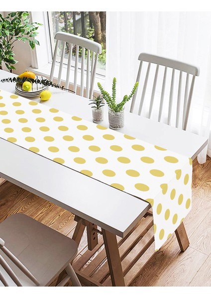 Hardal Renkli Puantiyeli Dijital Baskılı Modern Süet Runner fiyatları