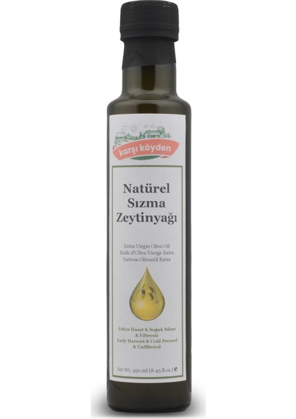 Erken Hasat Natürel Sızma Zeytinyağı (250ML - Cam Şişe)