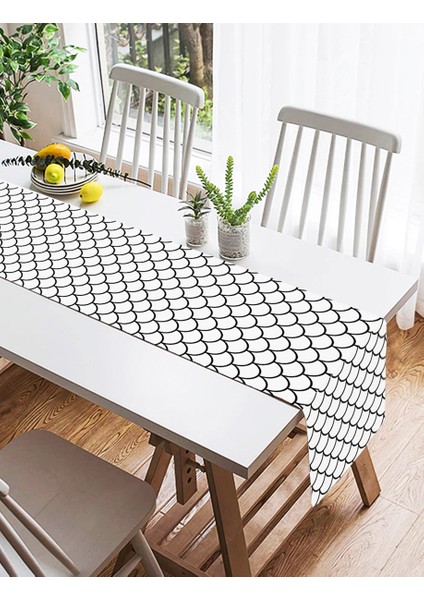 Siyah Geometrik Desenli Dijital Baskılı Modern Süet Runner fiyatları