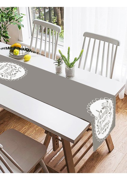 Home Sweet Home Dijital Baskılı Dekoratif Süet Runner fiyatları