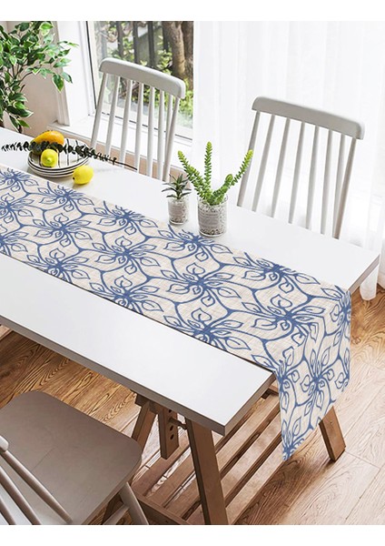 Gri Zemiminde Geometrik Çiçek Motifli Süet Runner