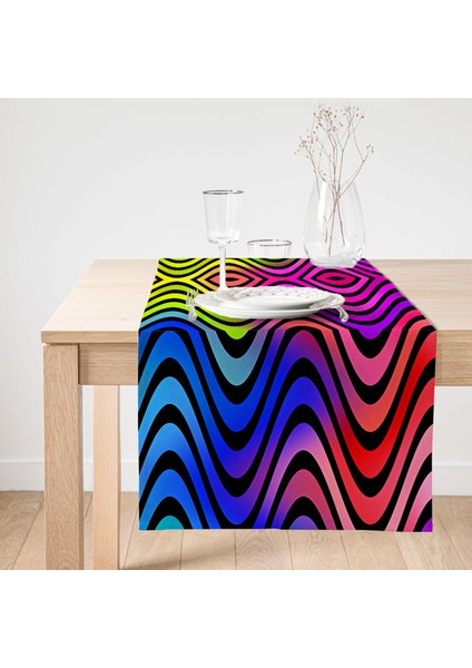Multi Renkler Dijital Baskılı Modern Süet Runner