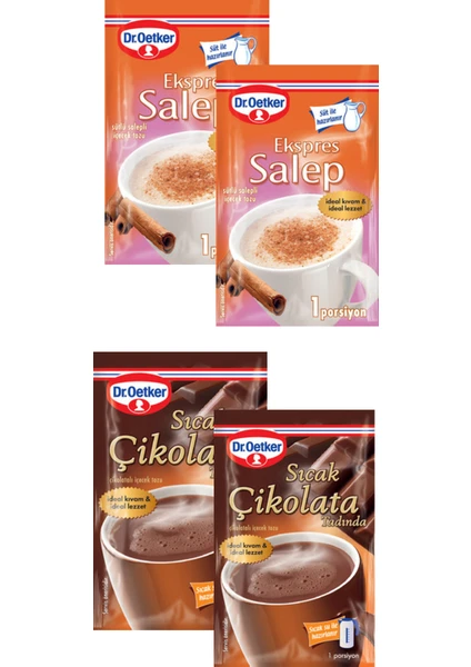 Dr Oetker Dr. Oetker Sıcak Çikolata Tadında (2)+ Ekspres Salep (2)