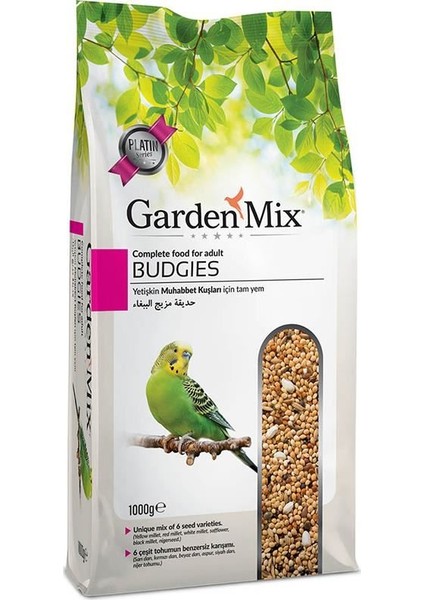 Garden Mix  Platin Series Budgies Yetişkin Muhabbet Kuşu Yemi 1kg