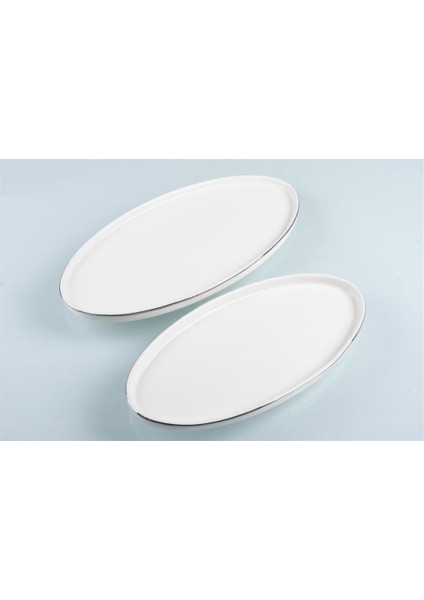 Modern Silver 2'li Kayık Tabak