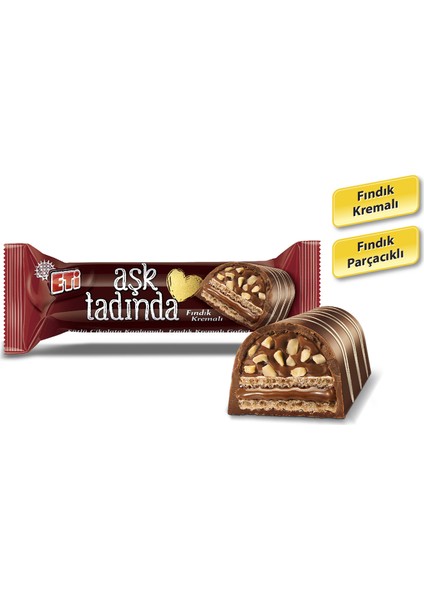 Aşk Tadında Fındık Kremalı Gofret 37 g x 12 Adet