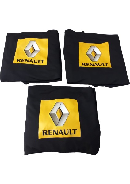 Renault Sarı Baskılı Siyah Penye Servis Kılıfı