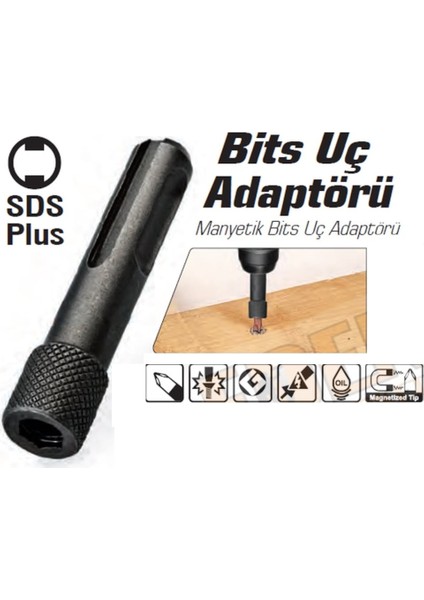 Kırıcı Delici Için Mandrel Sds Plus 1/2 Otomatik Mandren ve Bits Adaptör Seti