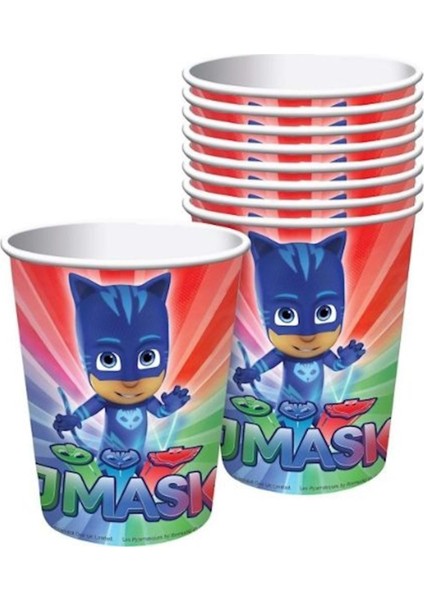 Pj Masks Temalı Karton Bardak 8 Adet