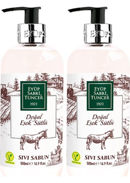 Doğal Eşek Sütlü Sıvı Sabun 500 ml x 2 Adet