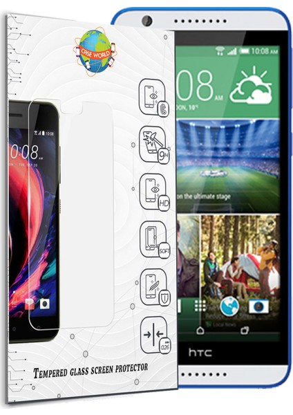 HTC 820 Temperli Ekran Koruyucu Cam Şeffaf