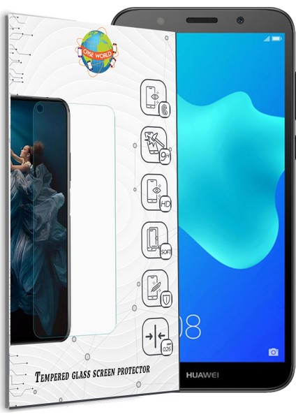 Huawei Y5 Prime 2018 Temperli Ekran Koruyucu Cam Şeffaf fiyatları