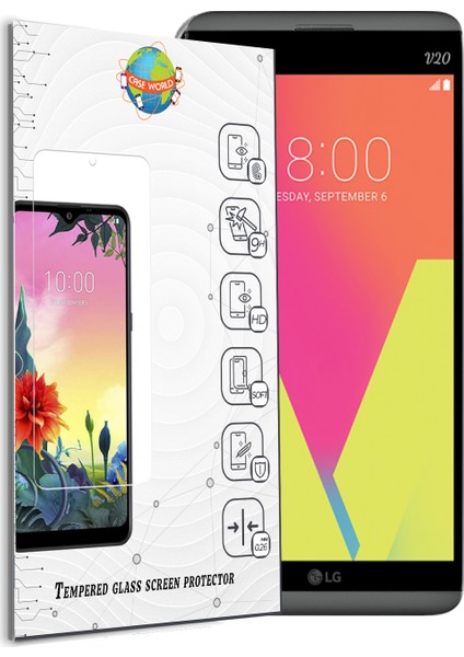 LG V20 Temperli Ekran Koruyucu Cam Şeffaf