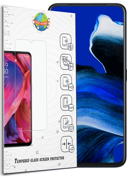 Oppo Reno 2Z Temperli Ekran Koruyucu Cam Şeffaf fiyatları
