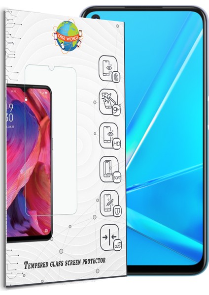 Oppo A92 Temperli Ekran Koruyucu Cam Şeffaf