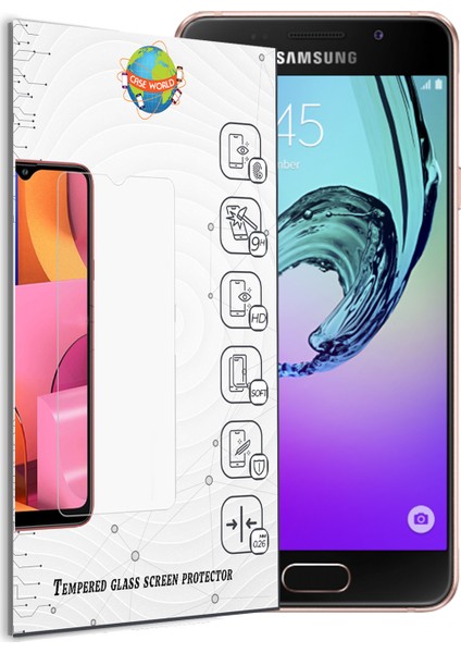 Samsung A3 2016 Temperli Ekran Koruyucu Cam Şeffaf