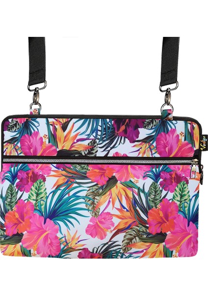 Pink Flowers 15,6 " Laptop Çanta