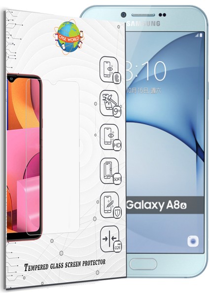 Samsung A8 2016 Temperli Ekran Koruyucu Cam Şeffaf fiyatları