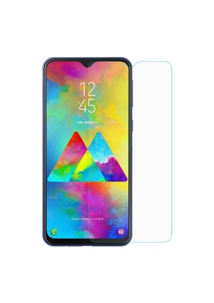 Samsung M20 Temperli Ekran Koruyucu Cam Şeffaf