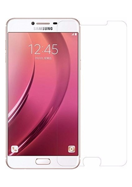 Samsung C7 Temperli Ekran Koruyucu Cam Şeffaf