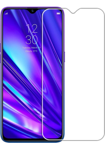 Realme 5 Pro Temperli Ekran Koruyucu Cam Şeffaf