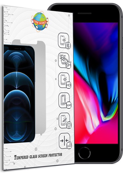 Apple iPhone 8 Kılıf Silikon Kapak ve Ekran Koruyucu Set Şeffaf fiyatları