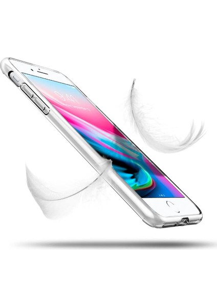 Apple iPhone 8 Plus Kılıf Silikon Kapak ve Ekran Koruyucu Set Şeffaf fırsatları