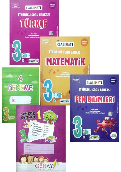 3. Sınıf 3'lü Set (Meraklı Zihinler+Arkadaş Yayınları Denemeli)