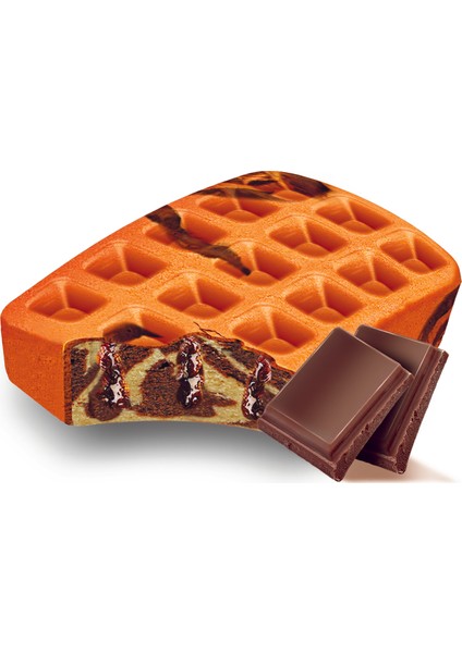 Waffle Çikolata Soslu Mozaik Kek 24 Adet