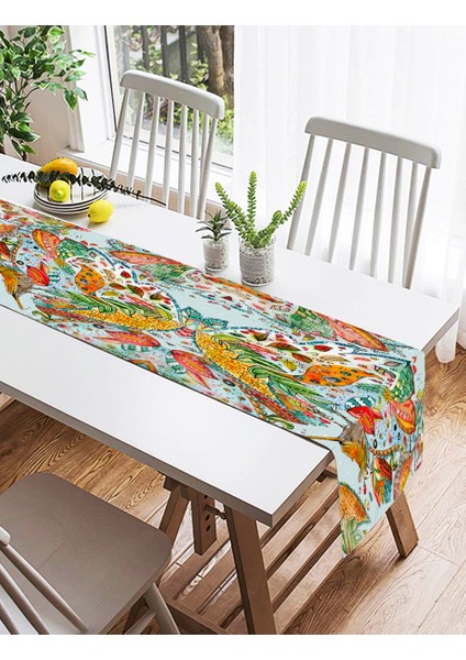 Kuş Motifli Dijital Baskılı Modern Süet Runner fiyatları