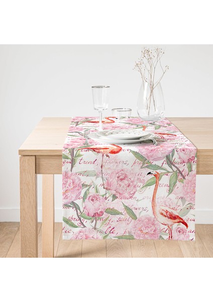 Flamingo Desenli Dijital Baskılı Süet Runner