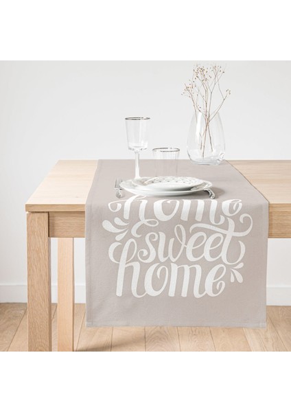 Home Sweet Home Dijital Baskılı Süet Runner