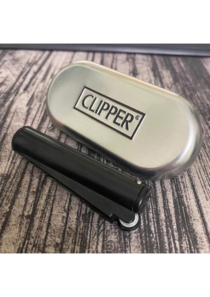 Clipper Benzinli Siyah Metal Çakmak