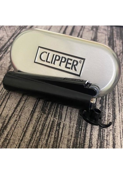 Clipper Benzinli Siyah Metal Çakmak