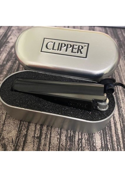 Clipper Benzinli Siyah Metal Çakmak